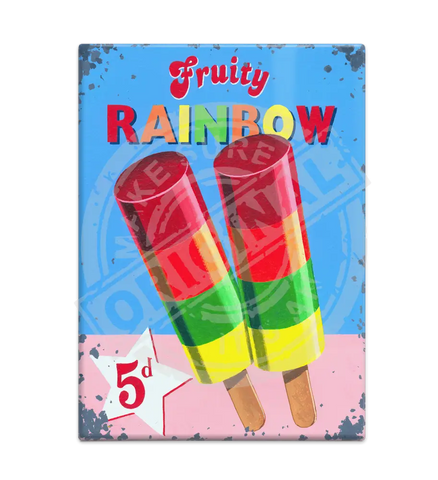 Fruity Rainbow - Martin Wiscombe Fridge Magnet Metal Signs