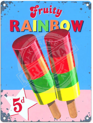 Fruity Rainbow - Martin Wiscombe Metal Signs