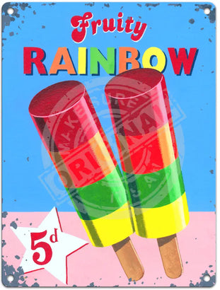 Fruity Rainbow - Martin Wiscombe Metal Signs