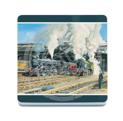 Trevor Mitchel Full Steam Ahead Metal Sign