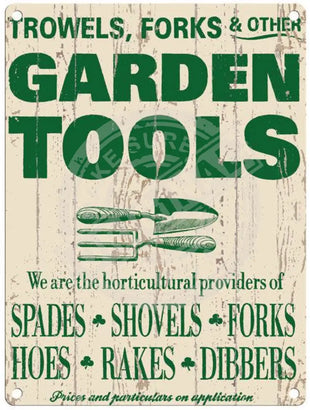 Garden Tools - Martin Wiscombe Metal Signs