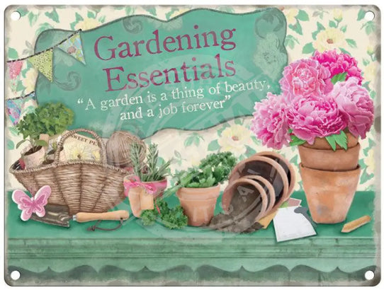 Gardening Essentials Metal Signs