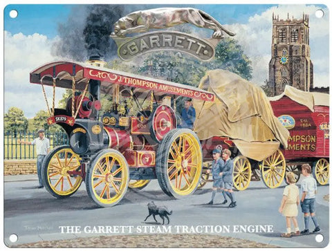 Garrett Steam Metal Signs