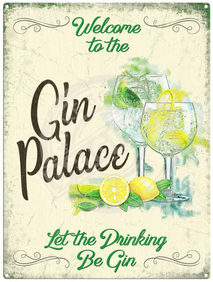 Gin Palace Metal Signs