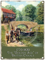 Golden Age Of British Canals Metal Signs