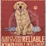 Golden Retriever Metal Signs