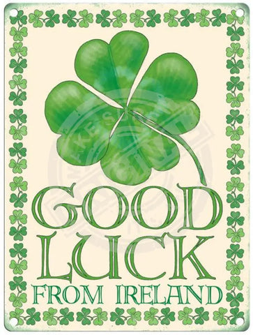 Good Luck From Ireland Metal Signs