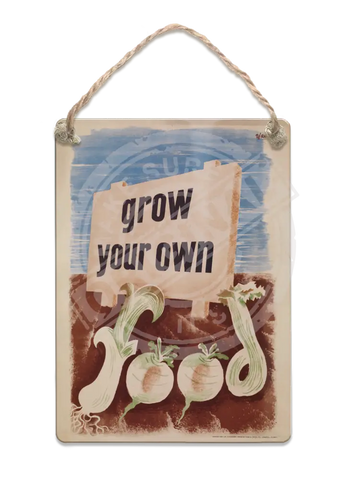 Grow Your Own Food Fridge Magnet Metal Signs