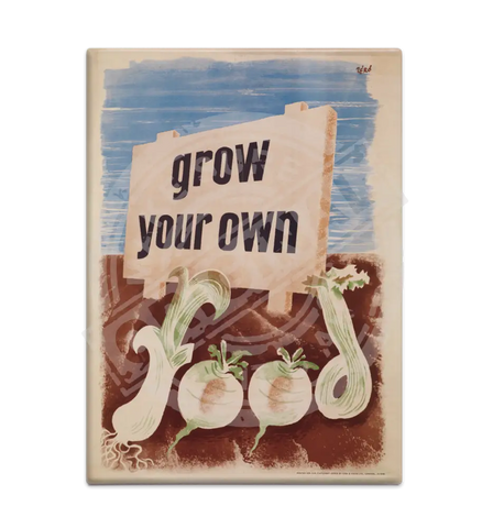 Grow Your Own Food Fridge Magnet Metal Signs