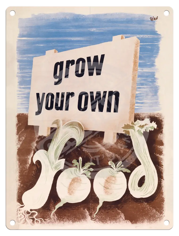 Grow Your Own Food Fridge Magnet Metal Signs