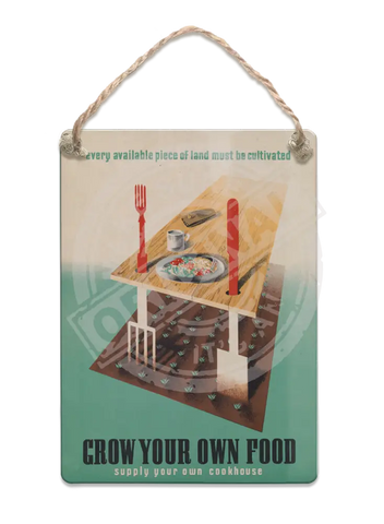 Grow Your Own Food Supply Cookhouse Fridge Magnet Metal Signs