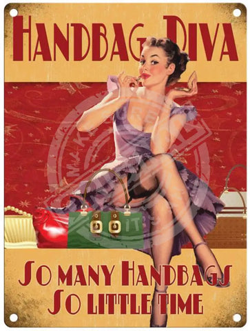 Handbag Diva Metal Signs