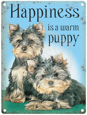 Happiness Is A Warm Puppy Metal Signs