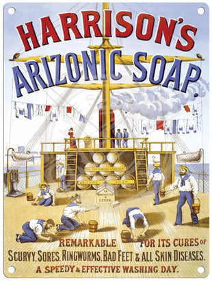 Harrisons Arizonic Soap Metal Signs