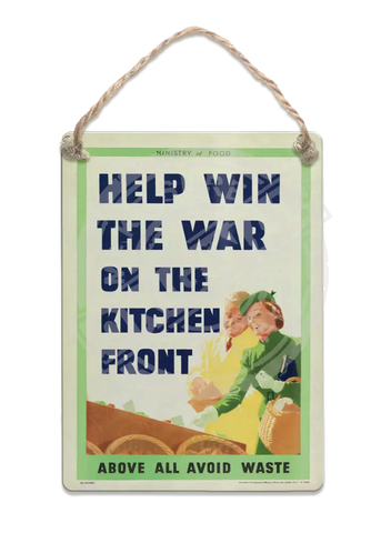 Help Win The War On Kitchen Front Fridge Magnet Metal Signs