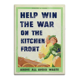 Help Win The War On Kitchen Front Fridge Magnet Metal Signs