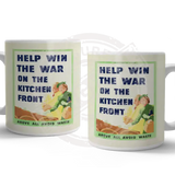 Help Win The War On Kitchen Front Mug Metal Signs