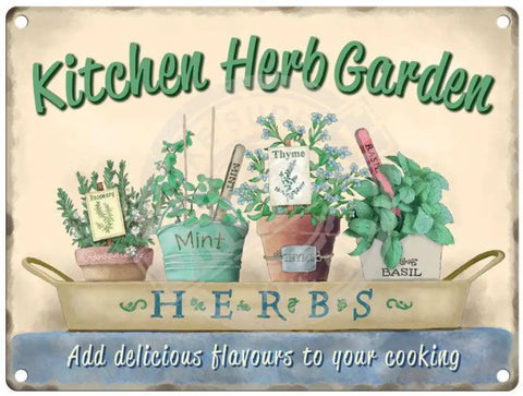 Herb Garden Metal Signs