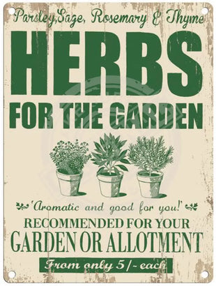 Herbs - Martin Wiscombe Metal Signs