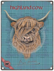 Highland Cow Metal Signs