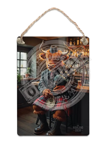 Highland Crew - Bagpipes Metal Signs