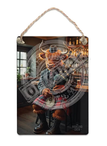 Highland Crew - Bagpipes Metal Signs