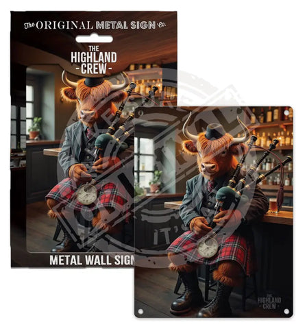 Highland Crew - Bagpipes Metal Signs