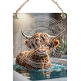 HIGHLAND CREW - Bath time Dangler Metal Signs