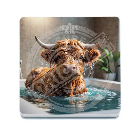HIGHLAND CREW - Bath time Fridge Magnet Metal Signs