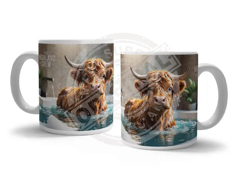 HIGHLAND CREW - Bath time Fridge Magnet Metal Signs