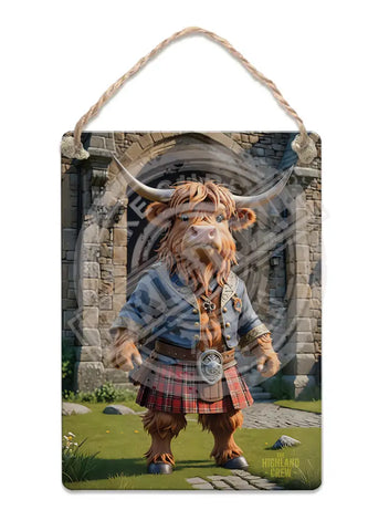 HIGHLAND CREW - Castle gates Fridge Magnet Metal Signs