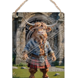 HIGHLAND CREW - Castle gates Dangler Metal Signs