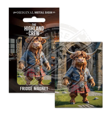 HIGHLAND CREW - Castle gates Fridge Magnet Metal Signs