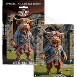 HIGHLAND CREW - Castle gates Mini Metal Sign 15cm x 20cm Metal Signs