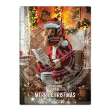 HIGHLAND CREW - Christmas Cow On Toilet Fridge Magnet Metal Signs