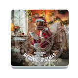 HIGHLAND CREW - Christmas Cow On Toilet Melamine Coaster Metal Signs