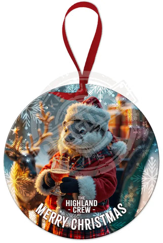 HIGHLAND CREW Christmas Otter Fridge Magnet Metal Signs