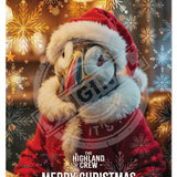 HIGHLAND CREW - Christmas Puffin Mini Metal Sign 15cm x 20cm Metal Signs
