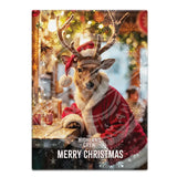 HIGHLAND CREW - Christmas Red Deer Fridge Magnet Metal Signs