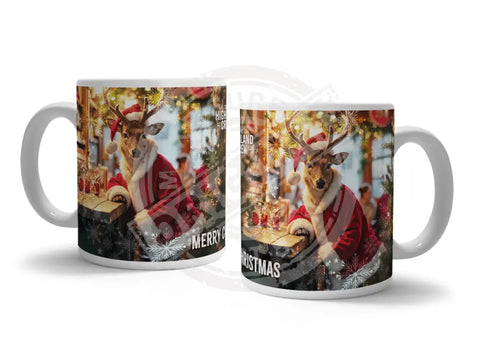 HIGHLAND CREW - Christmas Red Deer Fridge Magnet Metal Signs