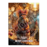HIGHLAND CREW Christmas Red Squirrel Fridge Magnet Metal Signs
