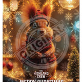 HIGHLAND CREW Christmas Red Squirrel Mini Metal Sign 15cm x 20cm Metal Signs