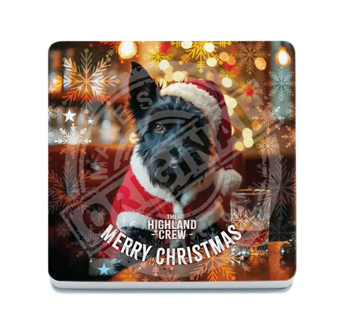 HIGHLAND CREW Christmas Scottie Dog Fridge Magnet Metal Signs