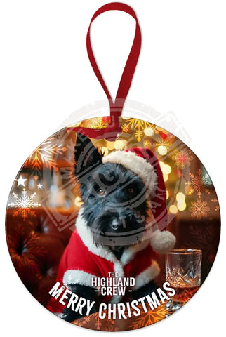 HIGHLAND CREW Christmas Scottie Dog Fridge Magnet Metal Signs