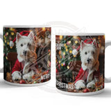 HIGHLAND CREW Christmas Westie Dog Mug Metal Signs