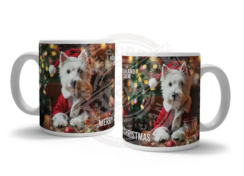 HIGHLAND CREW Christmas Westie Dog Fridge Magnet Metal Signs