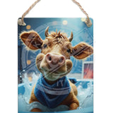 HIGHLAND CREW - DAIRY COW - In Bath Close Up Dangler Metal Signs