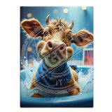 HIGHLAND CREW - DAIRY COW - In Bath Close Up Fridge Magnet Metal Signs
