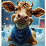 HIGHLAND CREW - DAIRY COW - In Bath Close Up Metal Signs