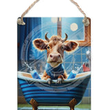 HIGHLAND CREW - DAIRY COW - In Bath Dangler Metal Signs